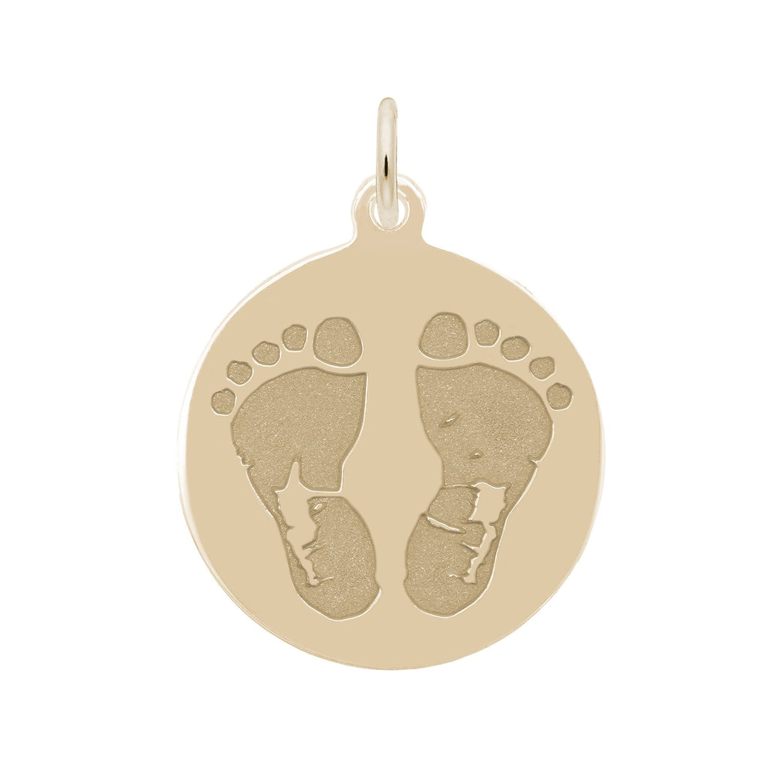 Baby Feet Disc Charm - Charms - Design Jewellers Edmonton