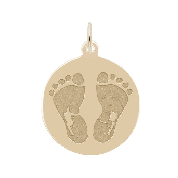 Baby Feet Disc Charm - Charms - Design Jewellers Edmonton