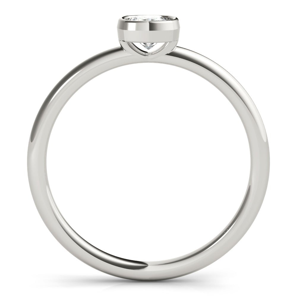 Bezel Set Solitaire Cushion Cut Ring - Engagement Ring - Design Jewellers Edmonton