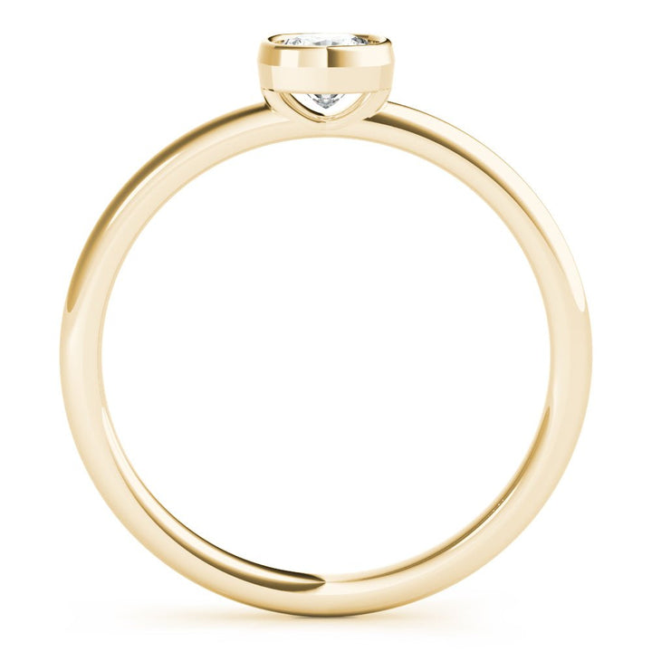 Bezel Set Solitaire Cushion Cut Ring - Engagement Ring - Design Jewellers Edmonton