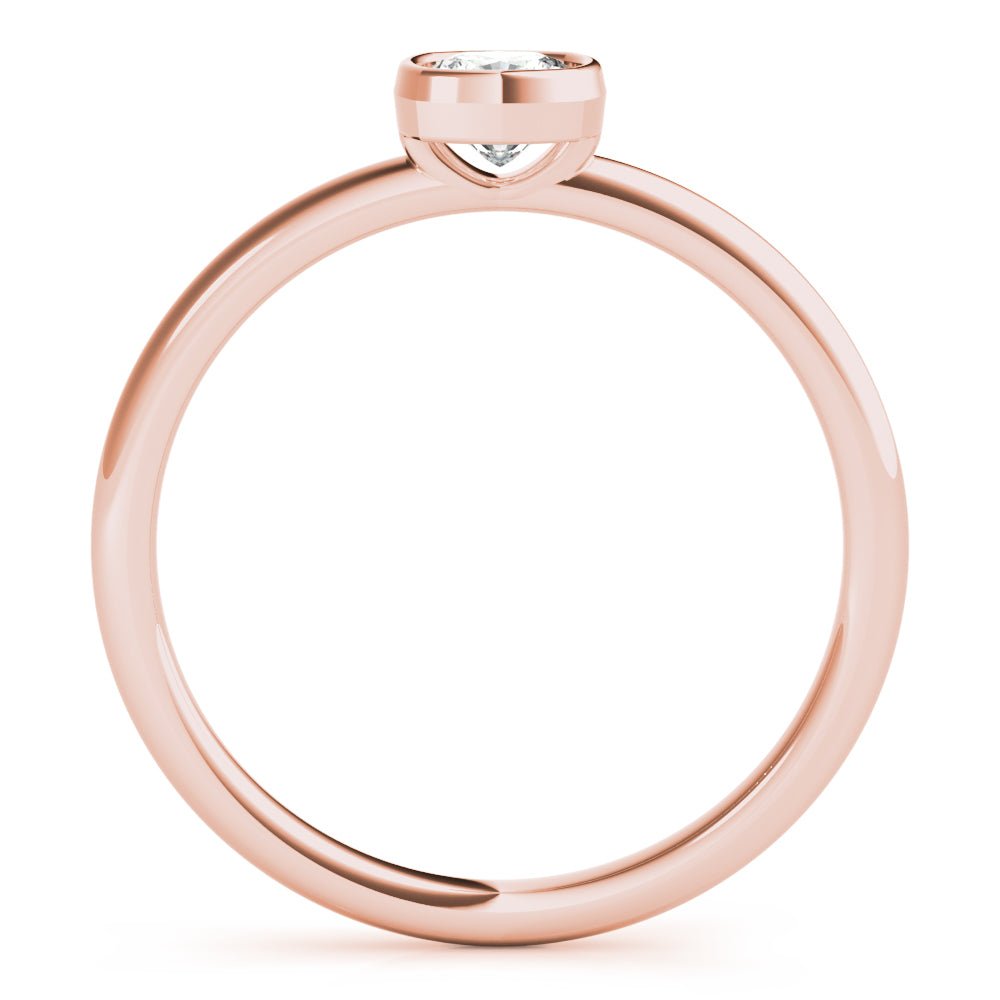 Bezel Set Solitaire Cushion Cut Ring - Engagement Ring - Design Jewellers Edmonton