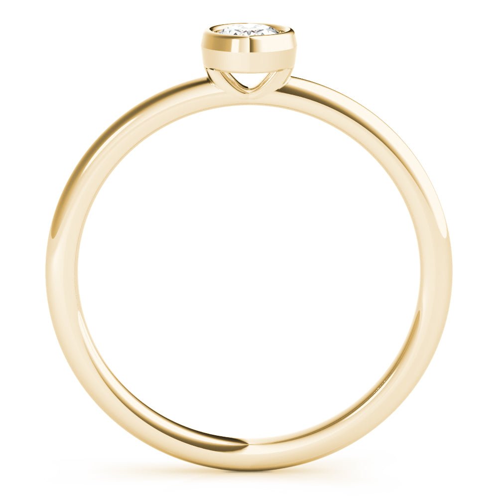 Bezel Set Solitaire Oval Engagement Ring - Engagement Ring - Design Jewellers Edmonton