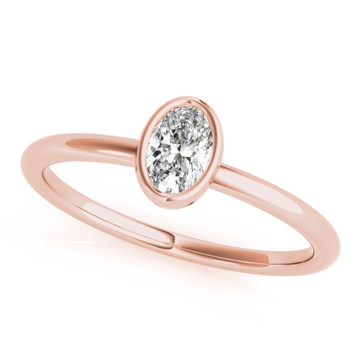 Bezel Set Solitaire Oval Engagement Ring - Engagement Ring - Design Jewellers Edmonton