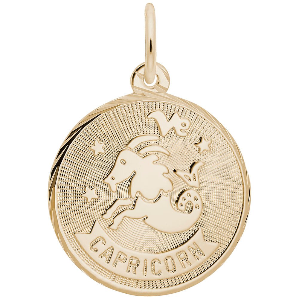 Capricorn Constellation Disc Charm - Charms - Design Jewellers Edmonton