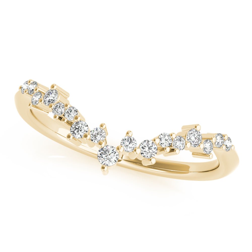 Chevron Cluster Wedding Band - Wedding Band - Design Jewellers Edmonton