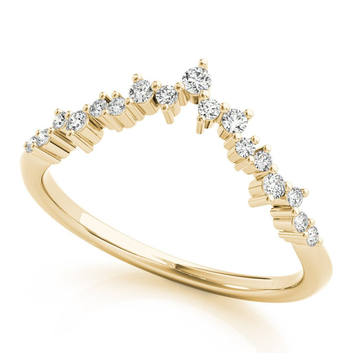 Chevron Cluster Wedding Band - Wedding Band - Design Jewellers Edmonton