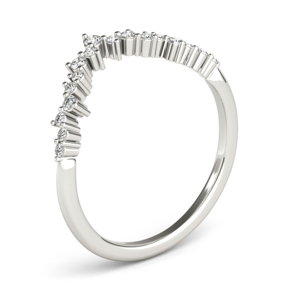 Chevron Cluster Wedding Band - Wedding Band - Design Jewellers Edmonton