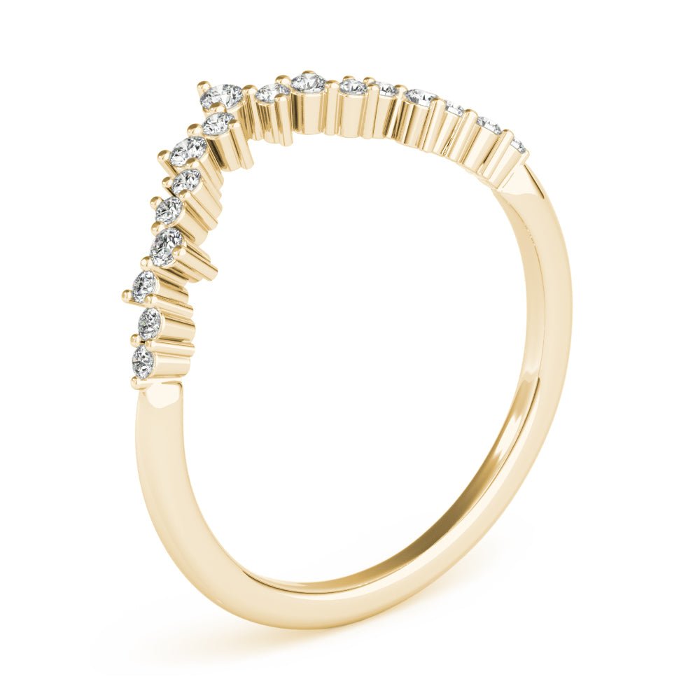 Chevron Cluster Wedding Band - Wedding Band - Design Jewellers Edmonton