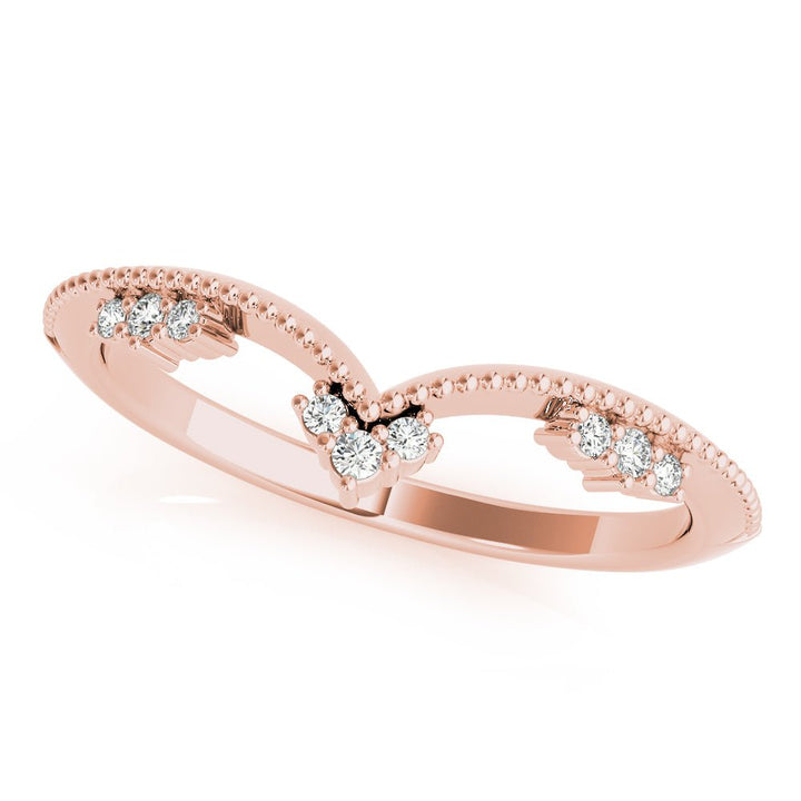 Chevron Milgrain Diamond Wedding Band - Wedding Band - Design Jewellers Edmonton