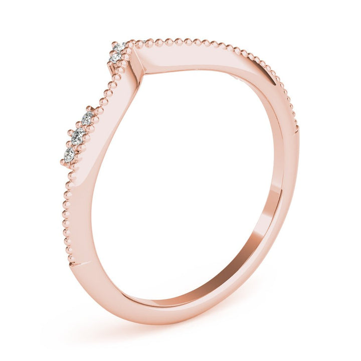 Chevron Milgrain Diamond Wedding Band - Wedding Band - Design Jewellers Edmonton