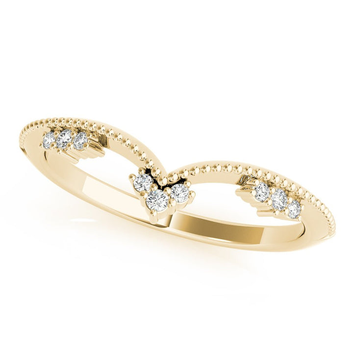 Chevron Milgrain Diamond Wedding Band - Wedding Band - Design Jewellers Edmonton