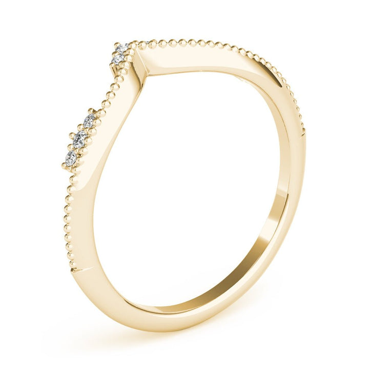 Chevron Milgrain Diamond Wedding Band - Wedding Band - Design Jewellers Edmonton