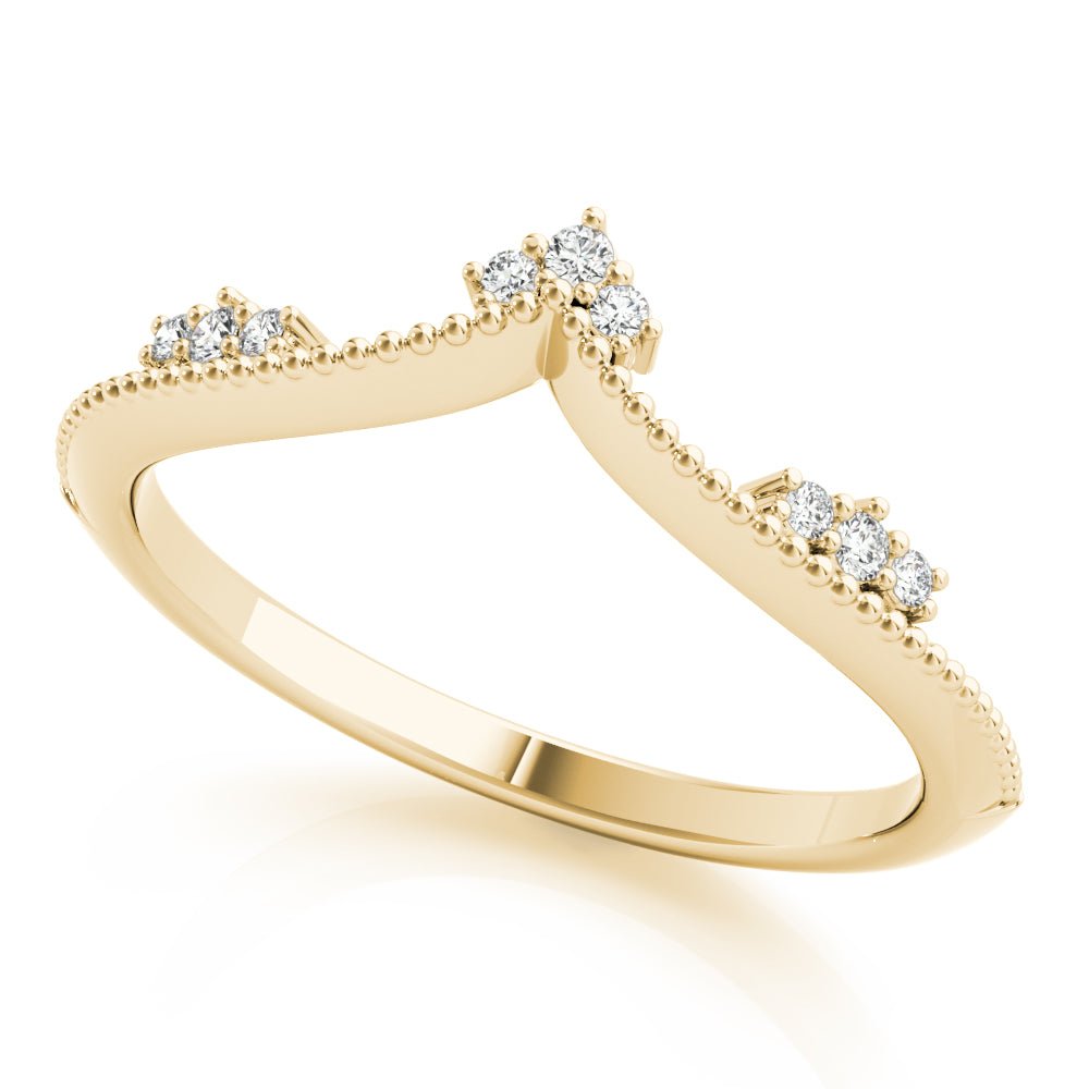 Chevron Milgrain Diamond Wedding Band - Wedding Band - Design Jewellers Edmonton