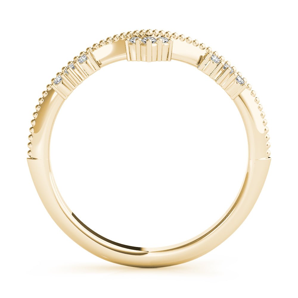 Chevron Milgrain Diamond Wedding Band - Wedding Band - Design Jewellers Edmonton