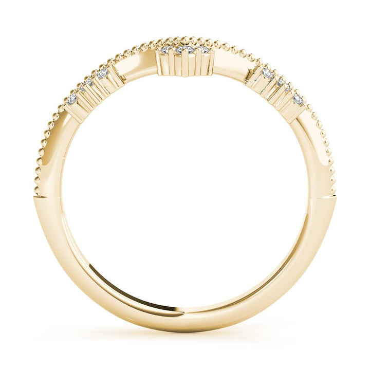 Chevron Milgrain Diamond Wedding Band - Wedding Band - Design Jewellers Edmonton