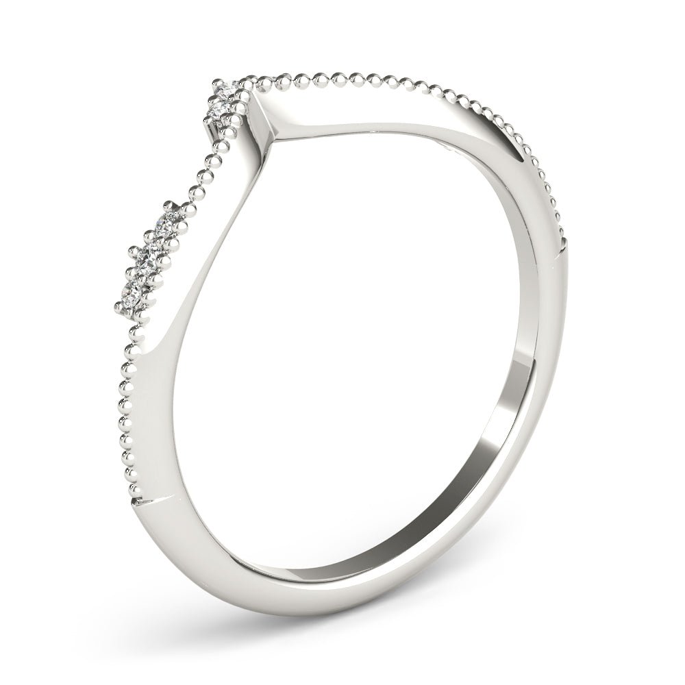 Chevron Milgrain Diamond Wedding Band - Wedding Band - Design Jewellers Edmonton