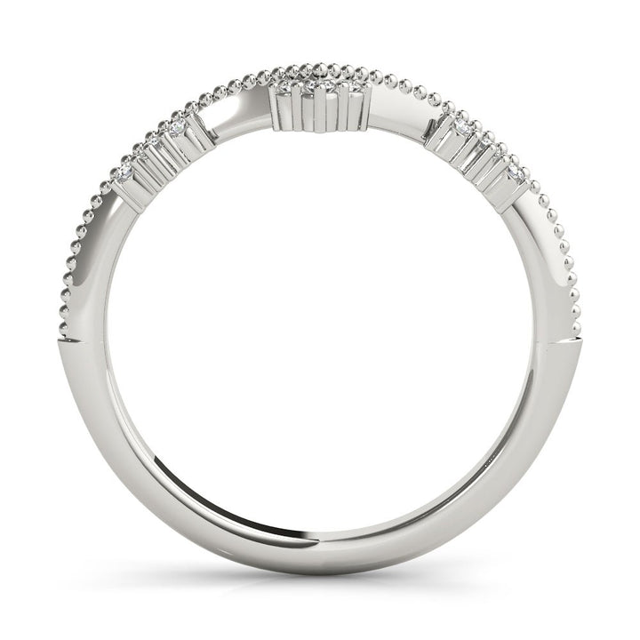 Chevron Milgrain Diamond Wedding Band - Wedding Band - Design Jewellers Edmonton