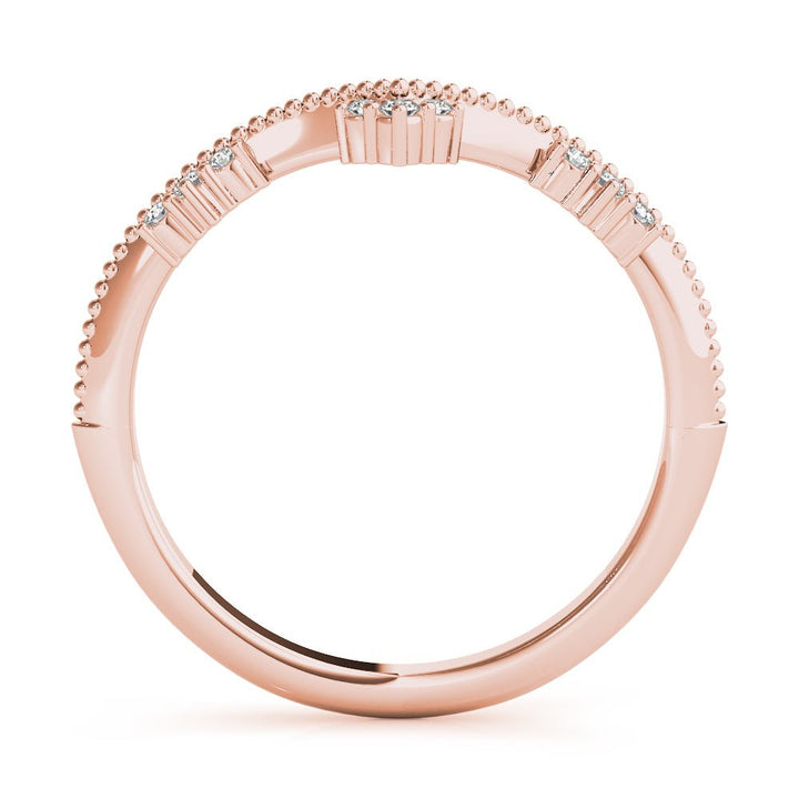 Chevron Milgrain Diamond Wedding Band - Wedding Band - Design Jewellers Edmonton