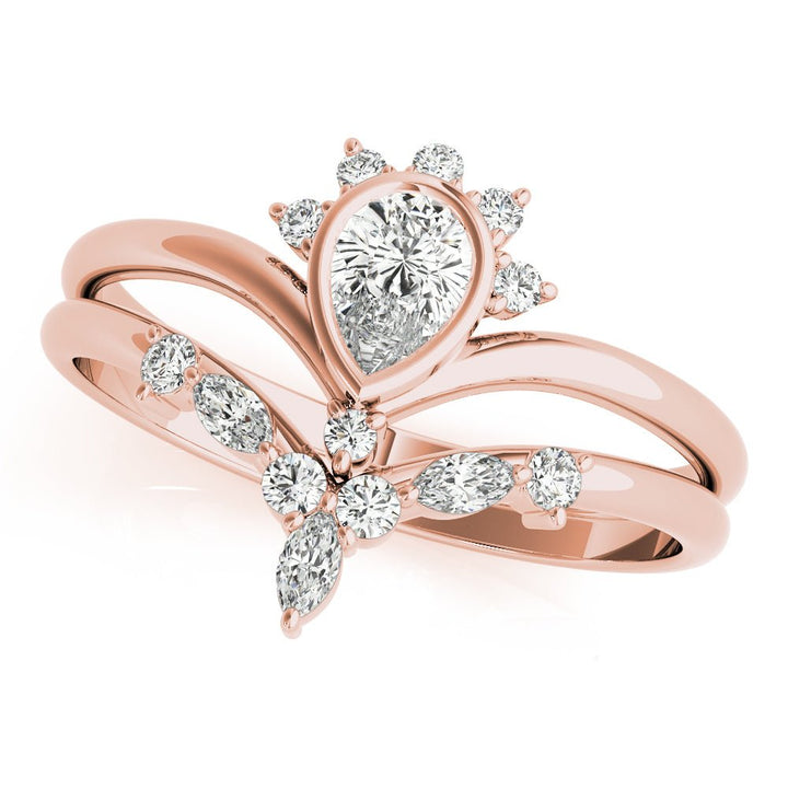 Chevron With Pear Shape Center Ring - Fashion Ring - Design Jewellers Edmonton