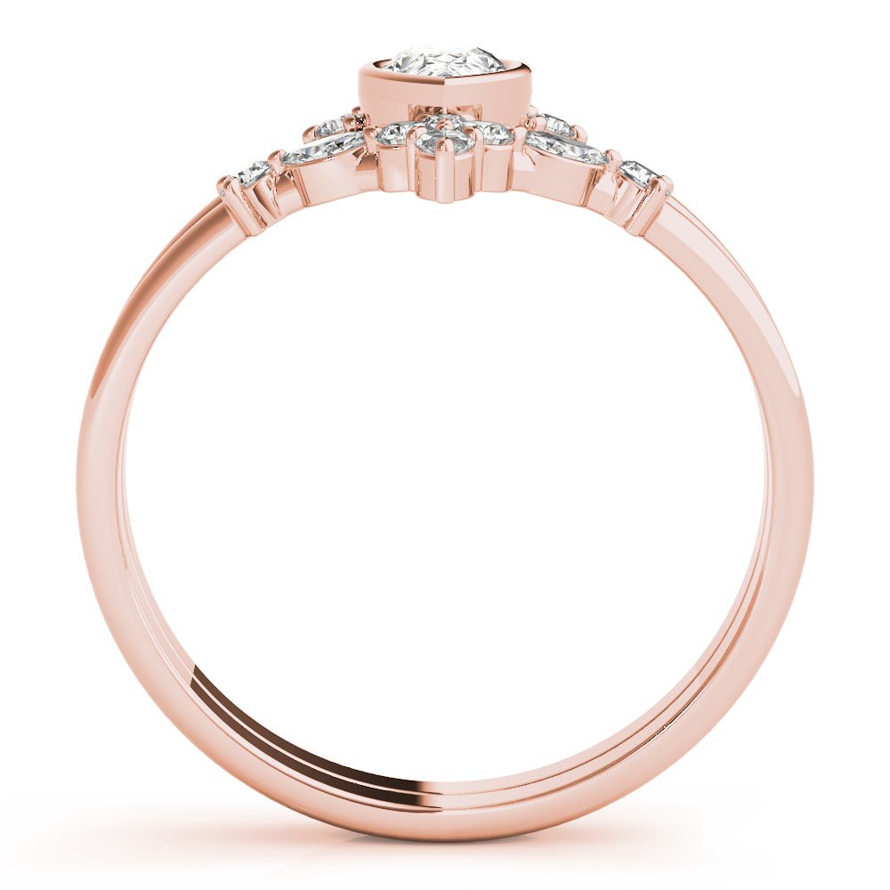 Chevron With Pear Shape Center Ring - Fashion Ring - Design Jewellers Edmonton