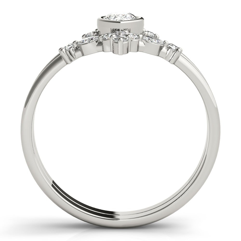 Chevron With Pear Shape Center Ring - Fashion Ring - Design Jewellers Edmonton