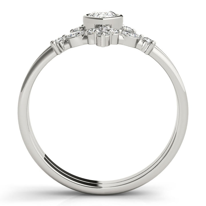 Chevron With Pear Shape Center Ring - Fashion Ring - Design Jewellers Edmonton