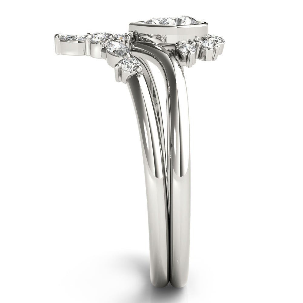 Chevron With Pear Shape Center Ring - Fashion Ring - Design Jewellers Edmonton