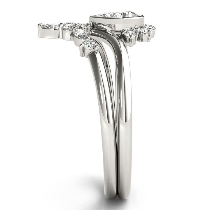 Chevron With Pear Shape Center Ring - Fashion Ring - Design Jewellers Edmonton
