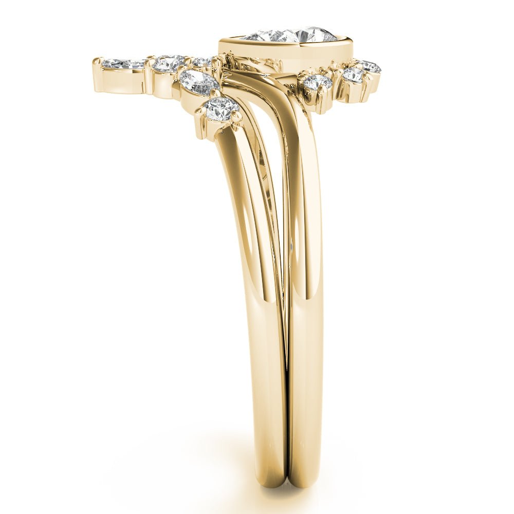 Chevron With Pear Shape Center Ring - Fashion Ring - Design Jewellers Edmonton