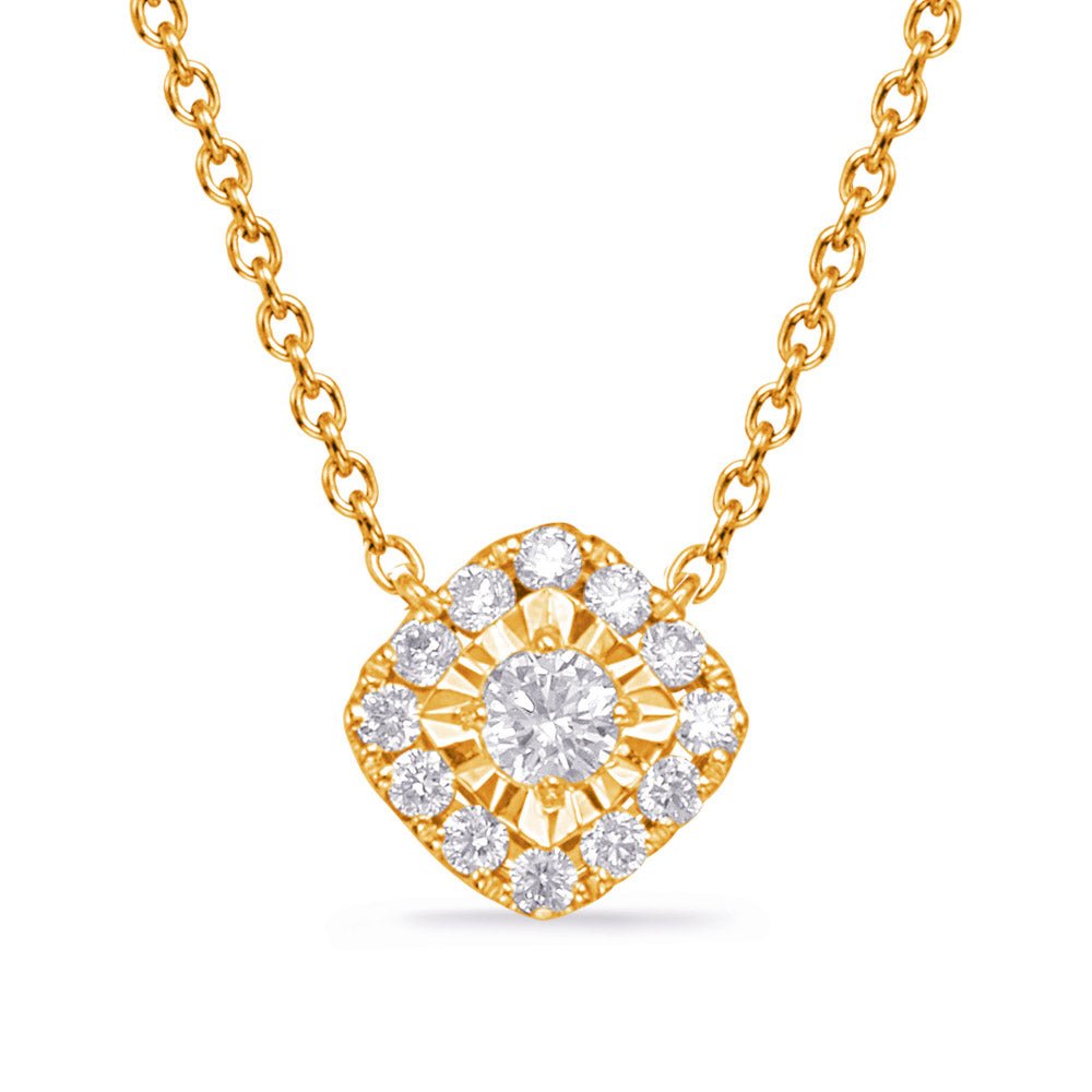 Classic Design Gold and Diamond Necklace - Design Jewellers Edmonton