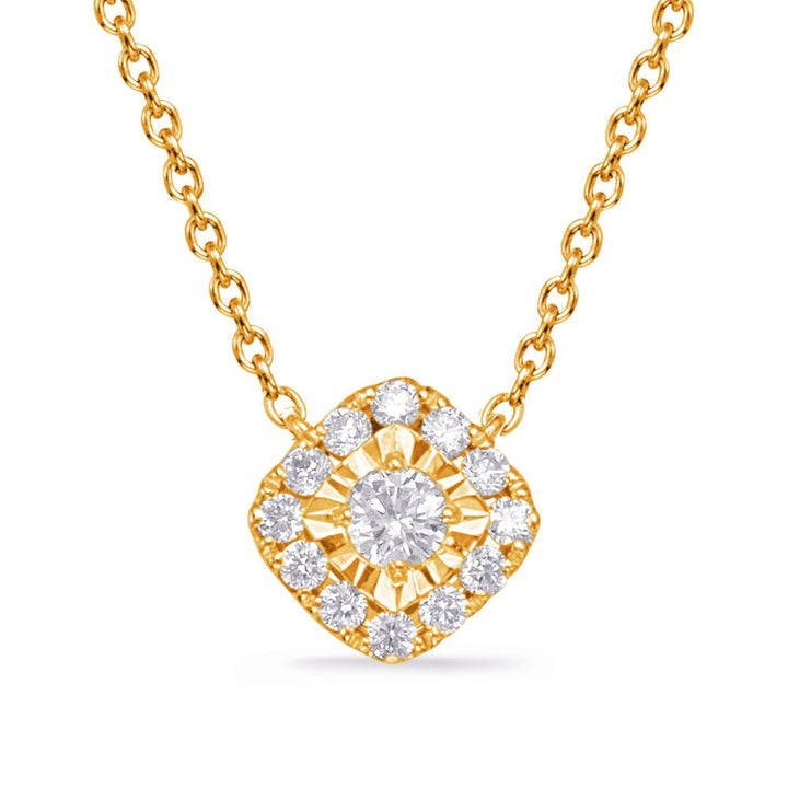 Classic Design Gold and Diamond Necklace - Design Jewellers Edmonton