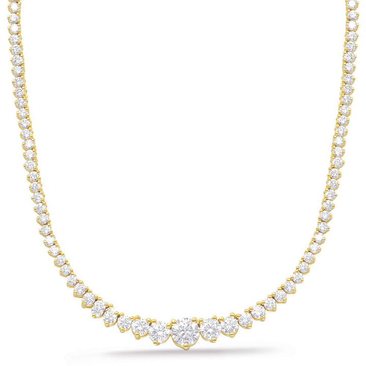 Classic Diamond Tennis Necklace - Diamond Tennis Necklace - Design Jewellers Edmonton