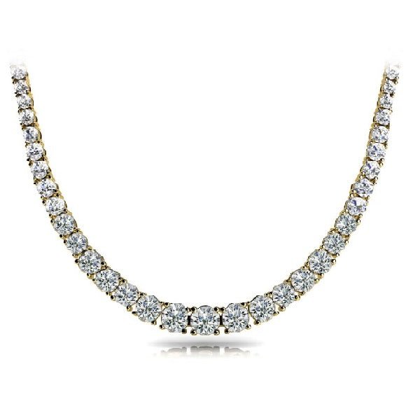 Classic Diamond Tennis Necklace - Diamond Tennis Necklace - Design Jewellers Edmonton