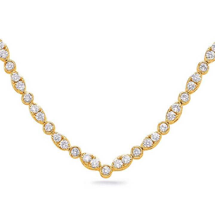 CLASSIC GOLD AND DIAMOND NECKLACE - Design Jewellers Edmonton