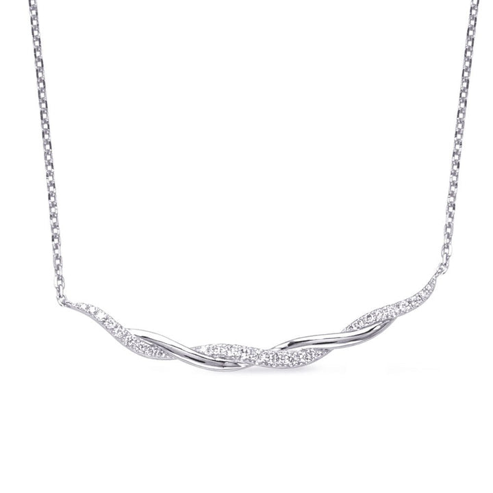 Classic Twist Design Diamond Necklace - Design Jewellers Edmonton