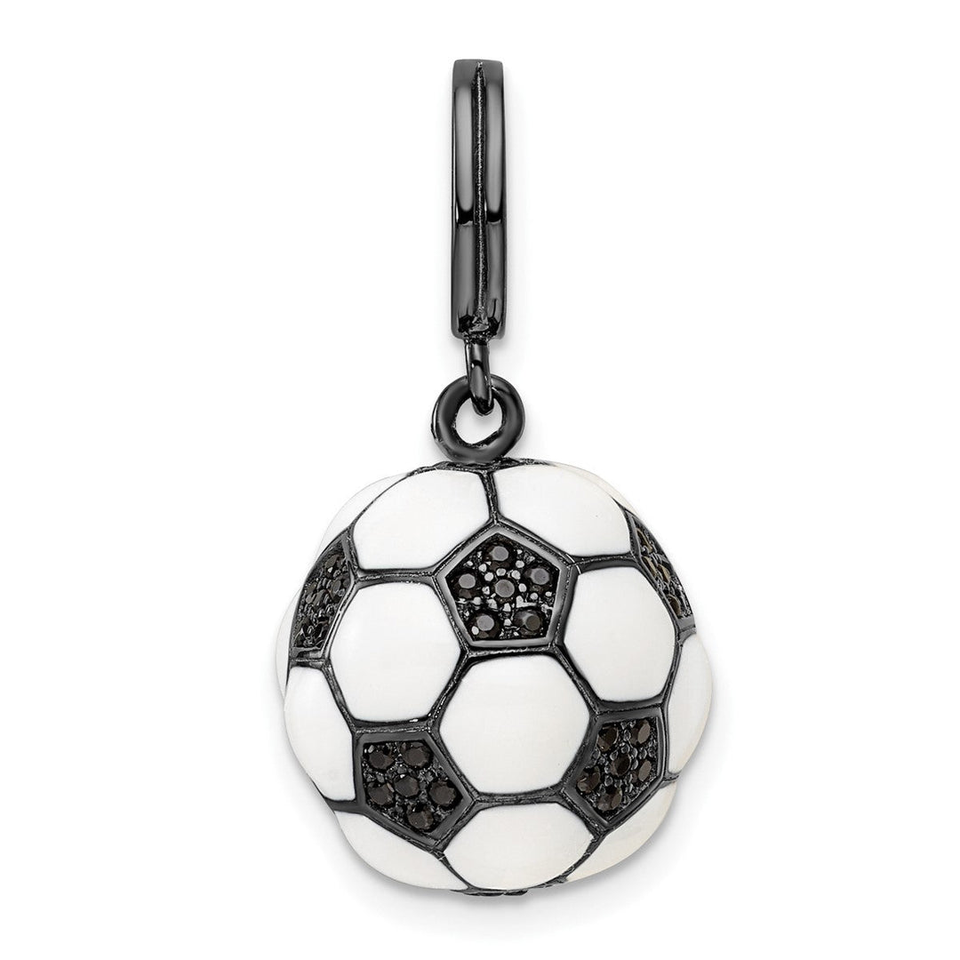CZ 3D Soccer Ball Pendant