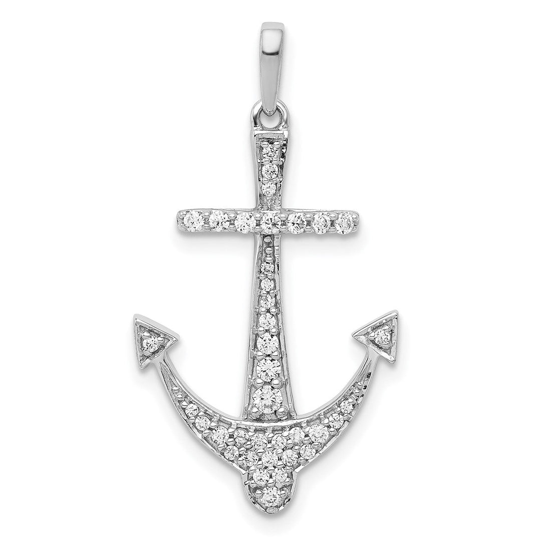 Diamond Anchor Pendant - Pendant - Design Jewellers Edmonton