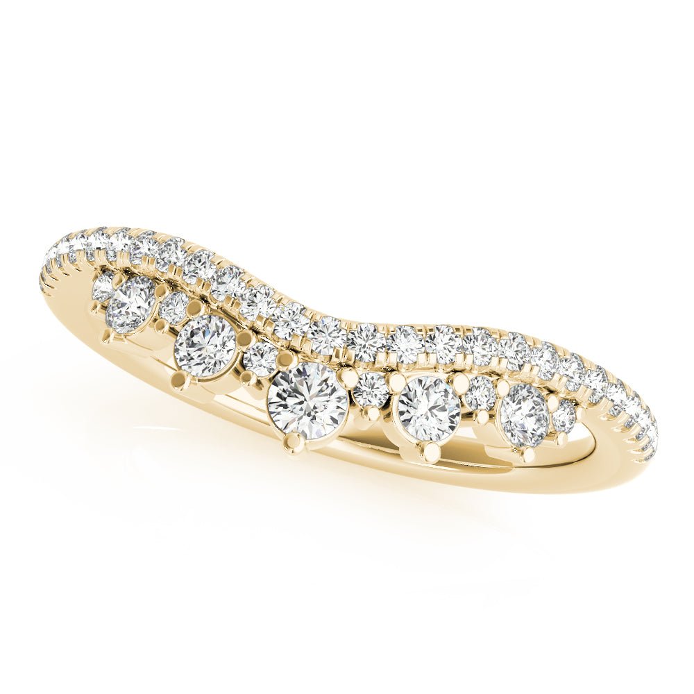 Diamond Chevron Wedding Band - Wedding Band - Design Jewellers Edmonton