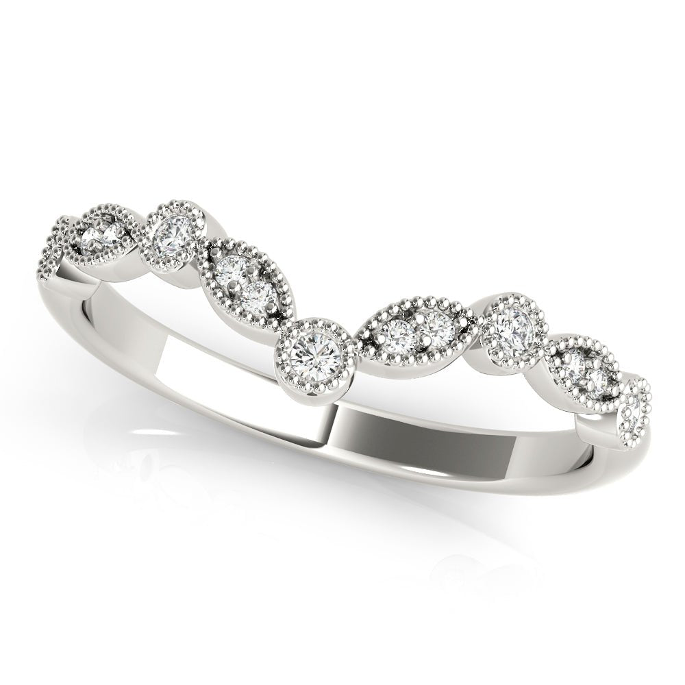 Diamond Chevron Wedding Band - Wedding Band - Design Jewellers Edmonton