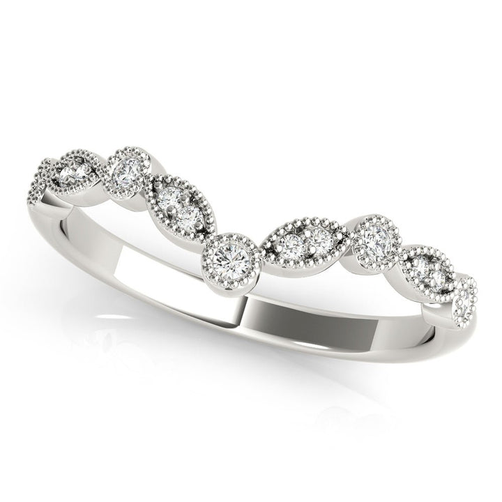 Diamond Chevron Wedding Band - Wedding Band - Design Jewellers Edmonton