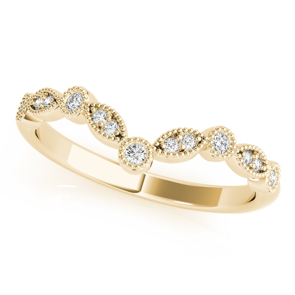 Diamond Chevron Wedding Band - Wedding Band - Design Jewellers Edmonton