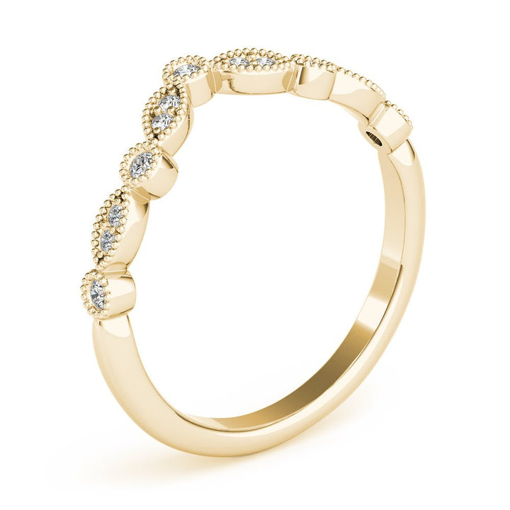 Diamond Chevron Wedding Band - Wedding Band - Design Jewellers Edmonton