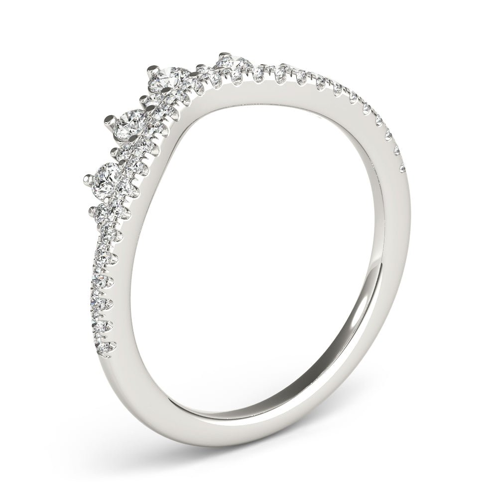 Diamond Chevron Wedding Band - Wedding Band - Design Jewellers Edmonton