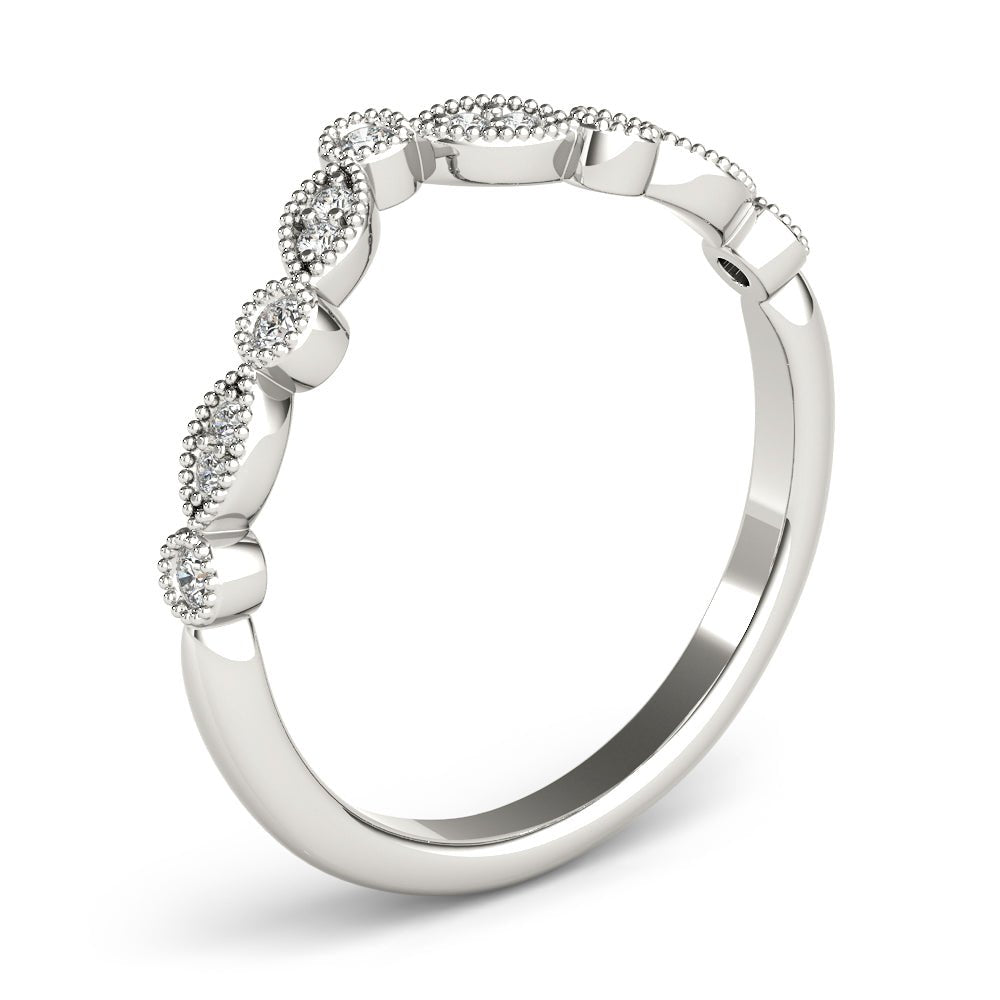 Diamond Chevron Wedding Band - Wedding Band - Design Jewellers Edmonton