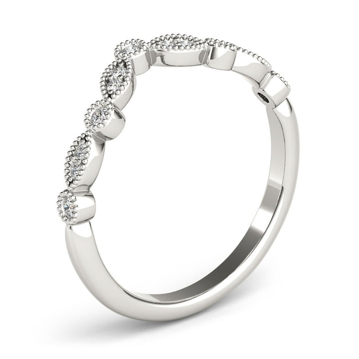 Diamond Chevron Wedding Band - Wedding Band - Design Jewellers Edmonton