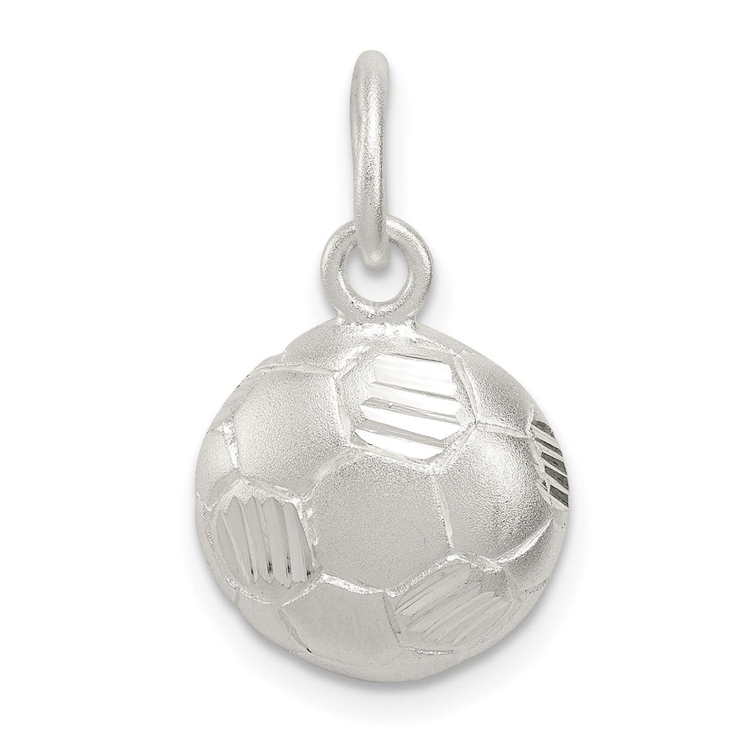 Diamond-Cut Soccer Ball Charm