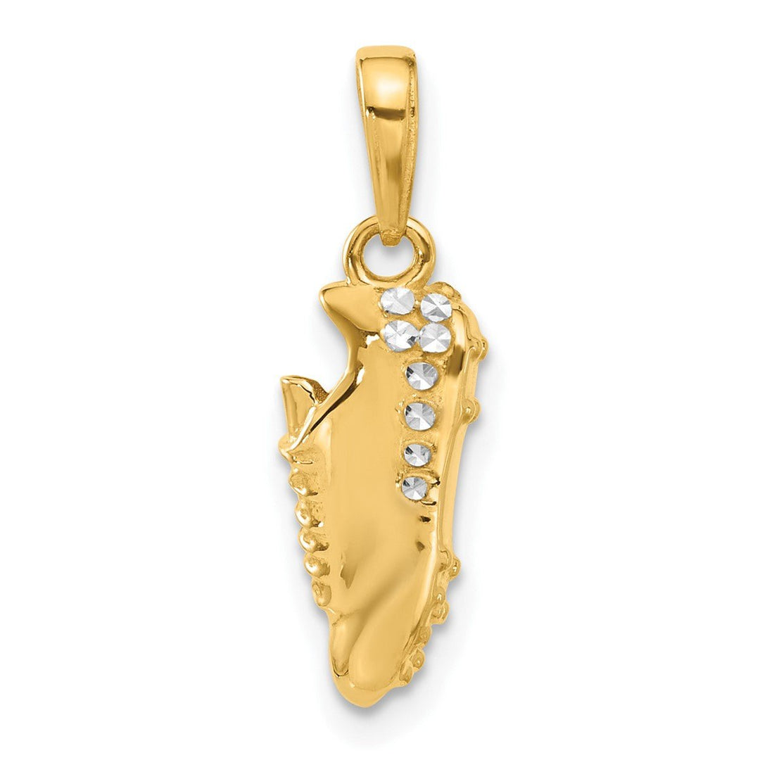Diamond-Cut Soccer Cleat Pendant