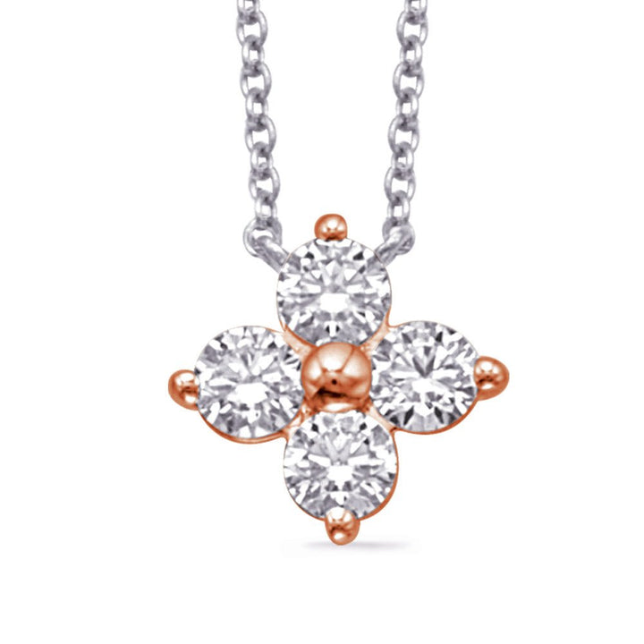 Diamond Floral Inspired Necklace - Design Jewellers Edmonton