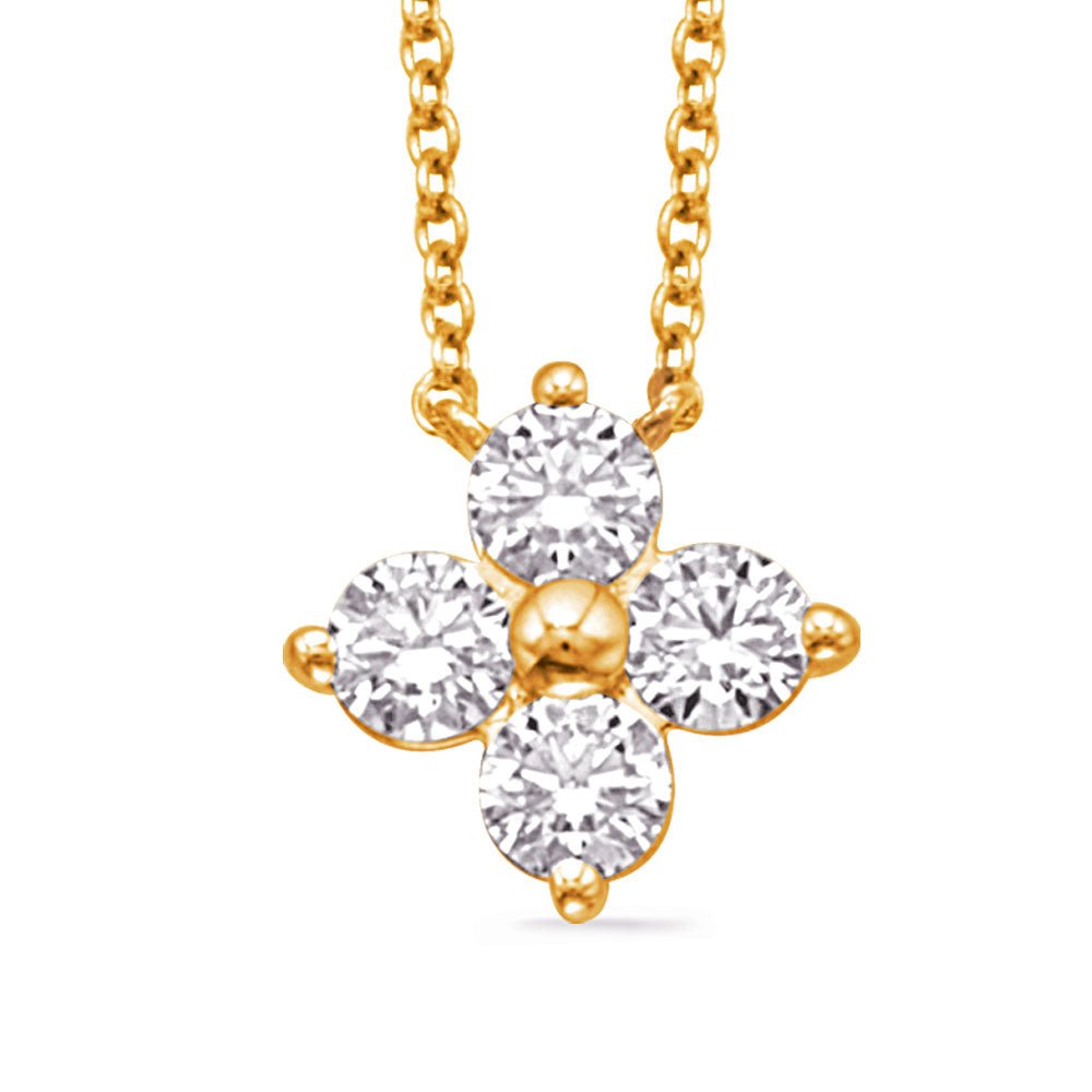 Diamond Floral Inspired Necklace - Design Jewellers Edmonton
