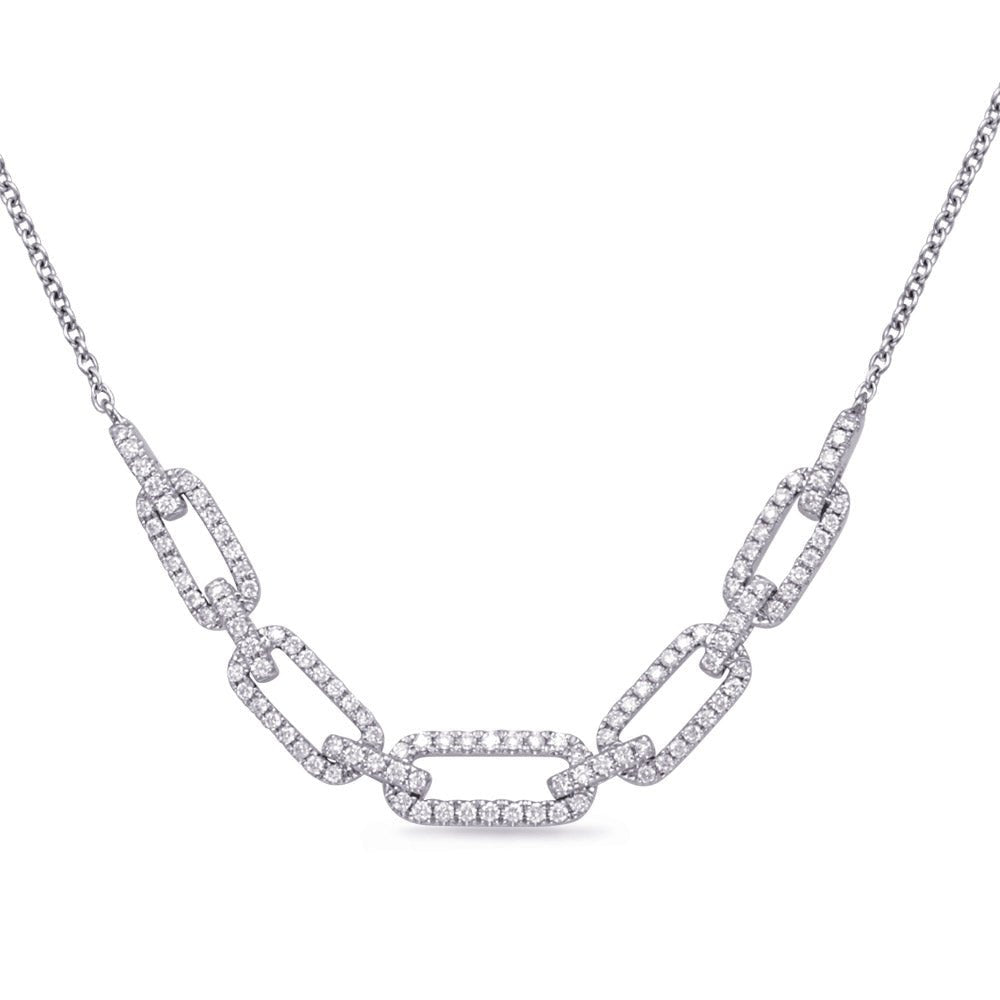Diamond Interlocking Link Necklace - Design Jewellers Edmonton
